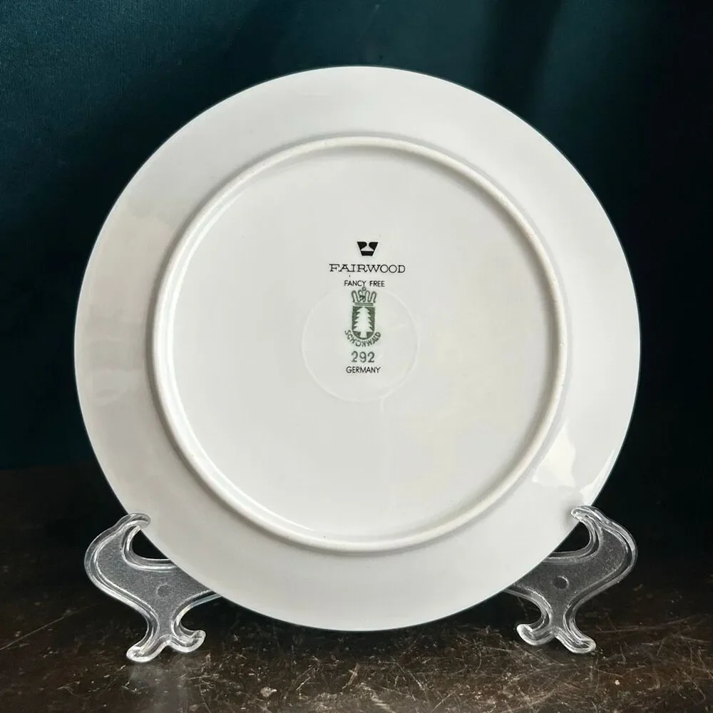 Schonwald Fairwood Fancy Free Porcelain 6” Bread/Dessert Plates  Germany MCM